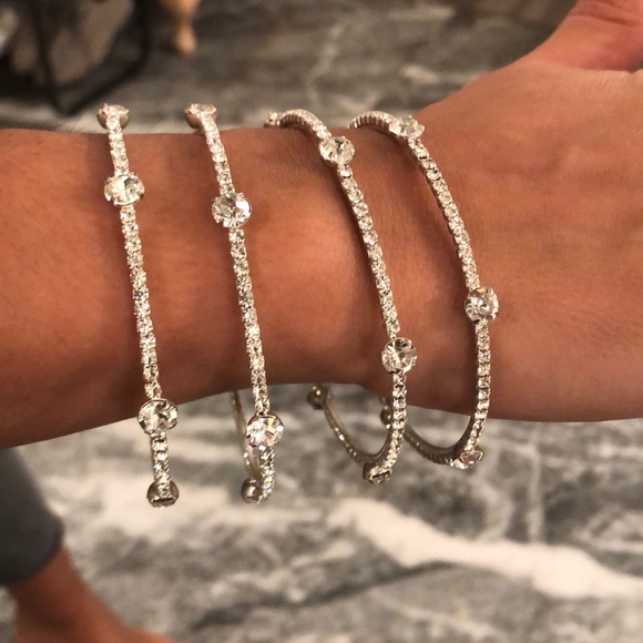 Jewelry - Faux rhinestone lightweight bangles Jewelry - Faux rhinestone lightweight bangles
